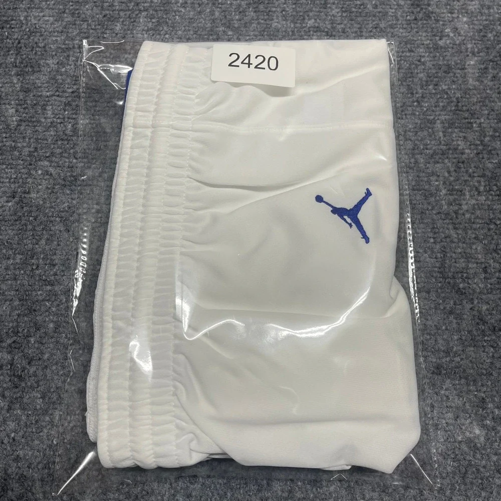 Jordan Shorts Mens 3XL White Blue Basketball Jumpman Overtime Colorblock Light